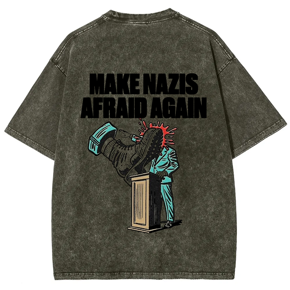 Vintage Washed Make Nazis Afraid Again t-Shirt