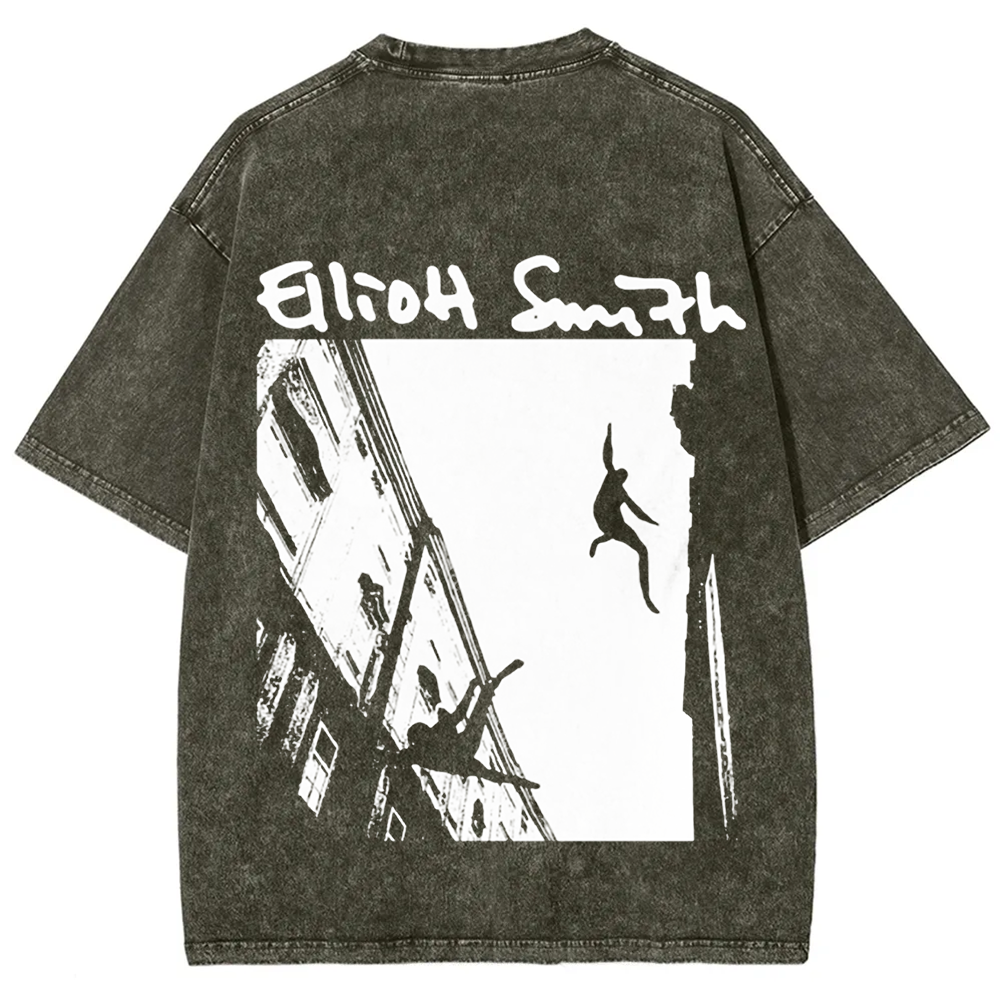 Unisex Washed Elliot Smith Singer t-Shirt