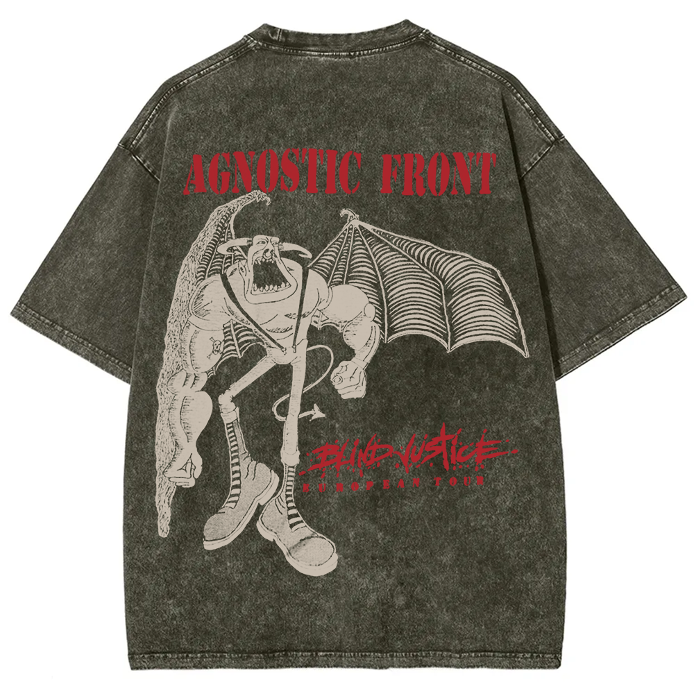 Agnostic Front Band Washed t-Shirt