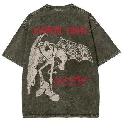 Agnostic Front Band Washed t-Shirt