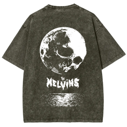 Unisex Washed The Melvins Concert Tour Moon t-Shirt