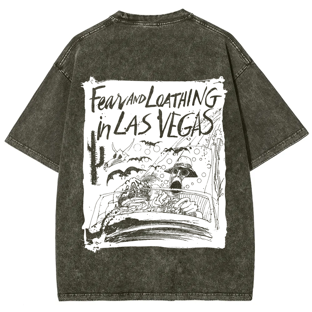 Unisex Washed Fear And Loathing In Las Vegas Band t-Shirt
