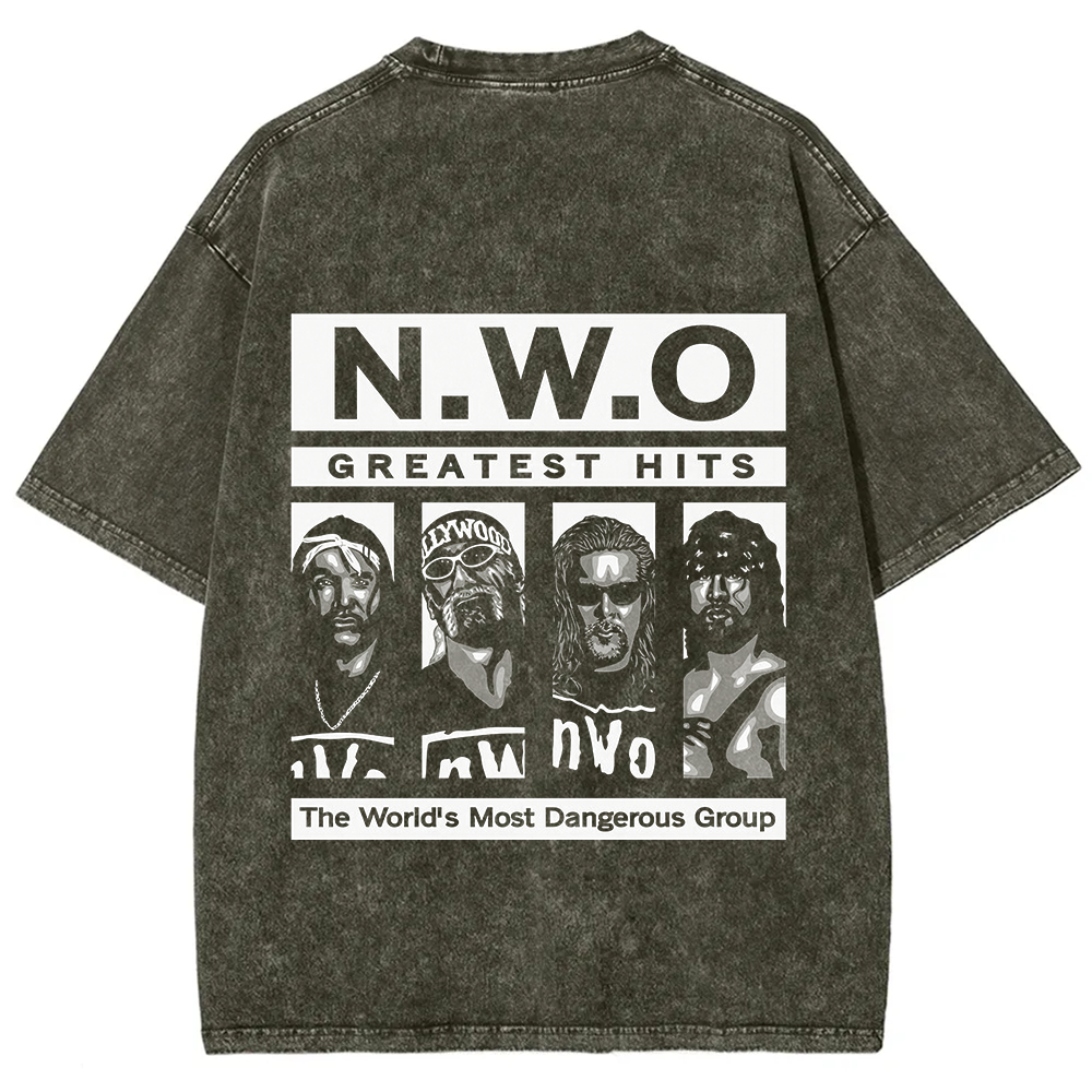 WCW NWO - Classic New World Order Washed t-Shirt