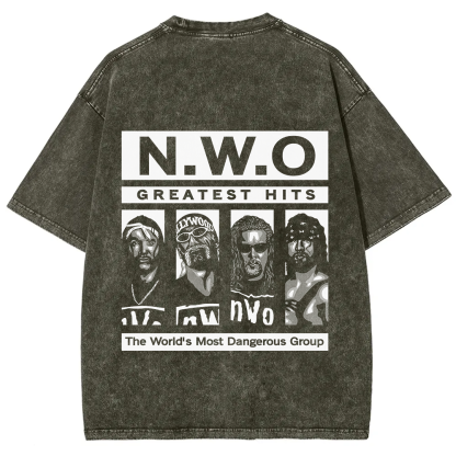 WCW NWO - Classic New World Order Washed t-Shirt