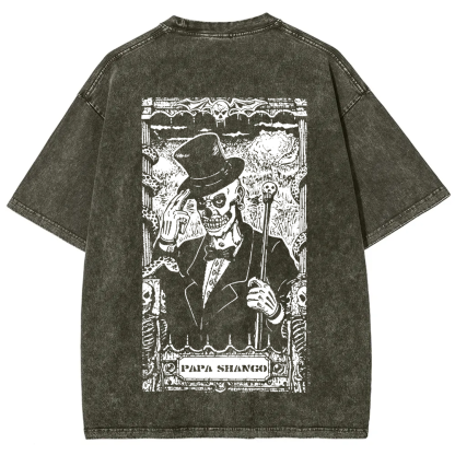 WWE Papa shango Washed  t-Shirt