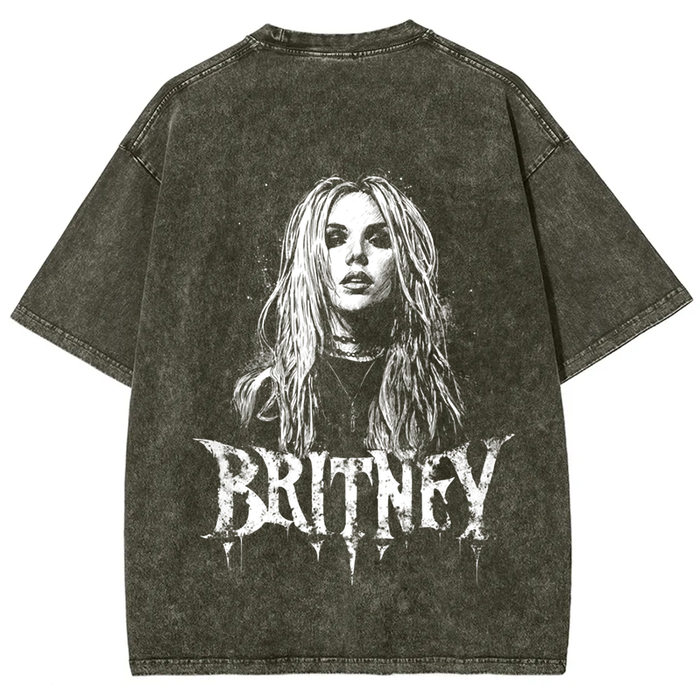 Unisex Vintage Washed   Britney Singer t-Shirt