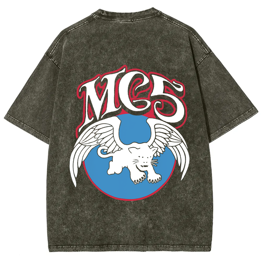 Unisex Vintage Washed  M.C.5 Music Bands t-Shirt