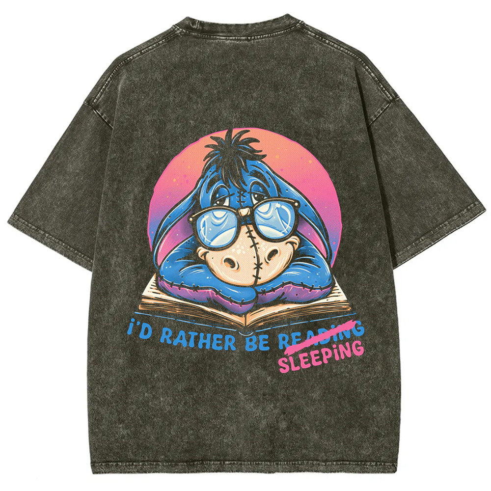 Unisex Vintage Washed Rather Be Sleeping  t-Shirt