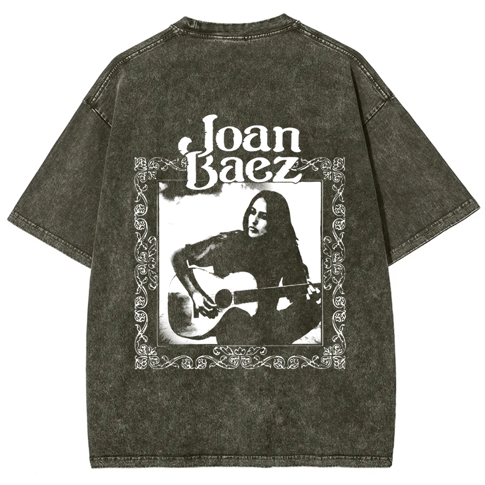 Unisex Vintage Washed Joan Baez Singer t-Shirt