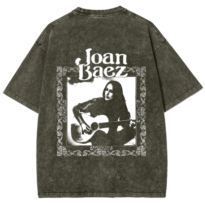 Unisex Vintage Washed Joan Baez Singer t-Shirt
