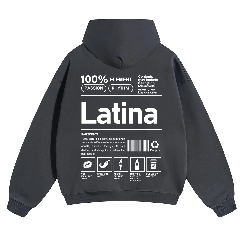 Latina Unisex Fit Color Hoodie wearishow
