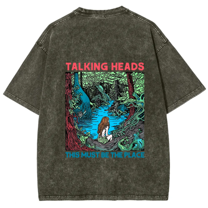 Unisex Vintage Talking Heads Band Casual Printed t-Shirt