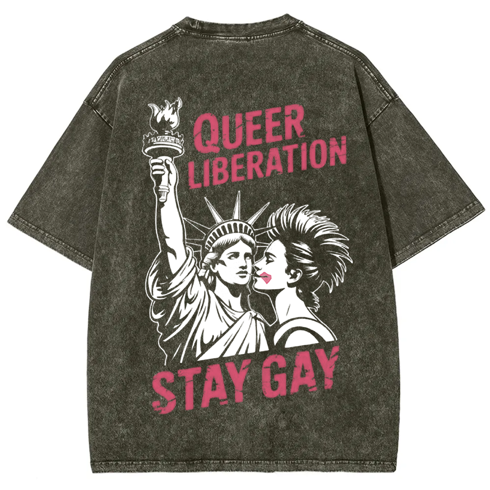 Unisex Vintage Queer Liberation Stay Gay t-Shirt
