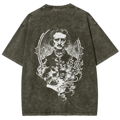 Unisex Vintage Funny Edgar Allan Poe Horror Writer t-Shirt