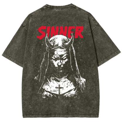 Unisex Vintage Sinner Nun t-Shirt