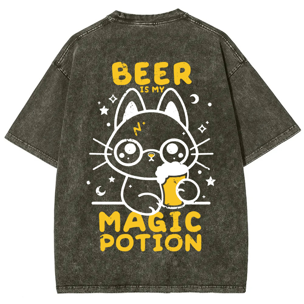 Unisex Vintage Beer Is My Magic Potion Music t-Shirt