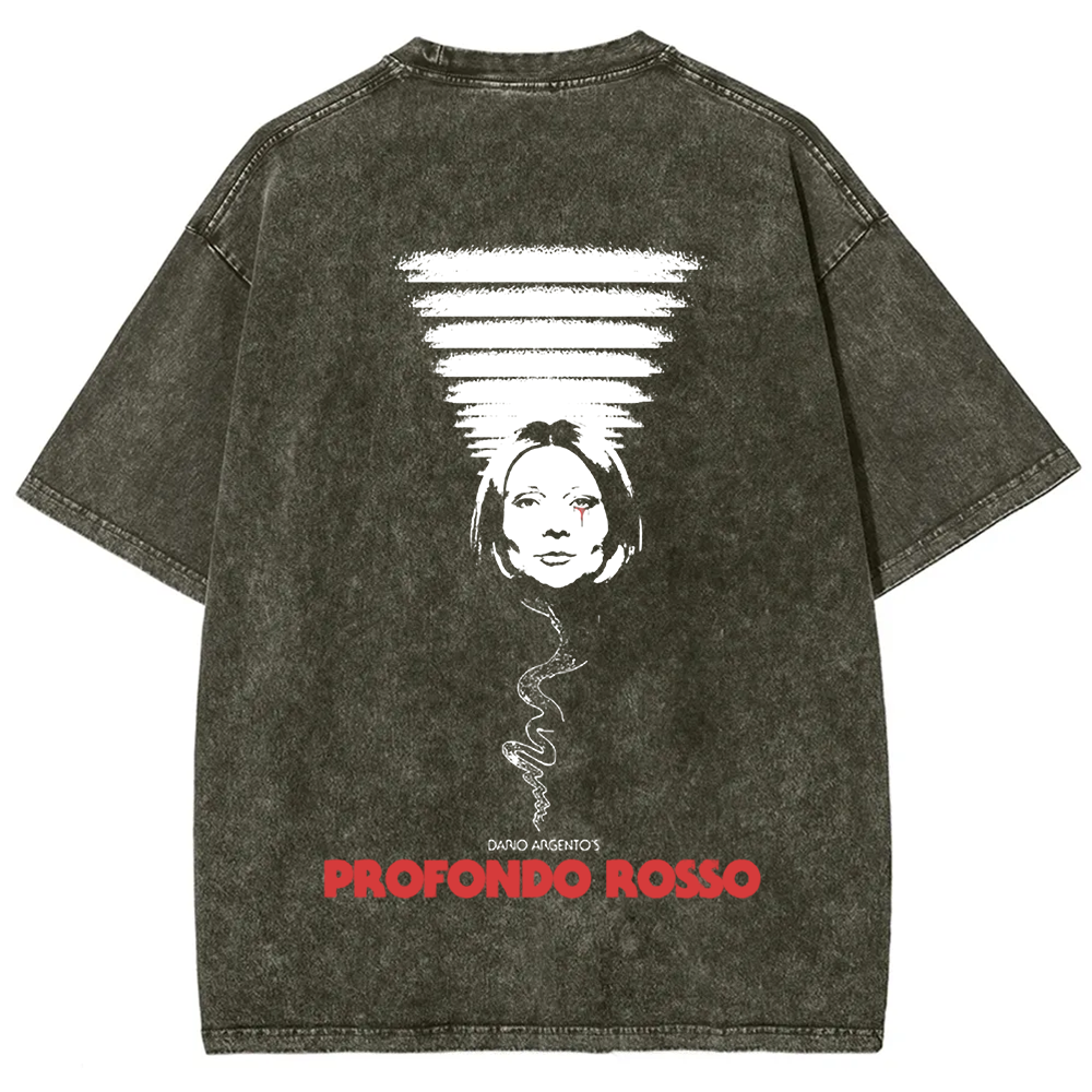Unisex Vintage Deep Red Horror Movie t-Shirt
