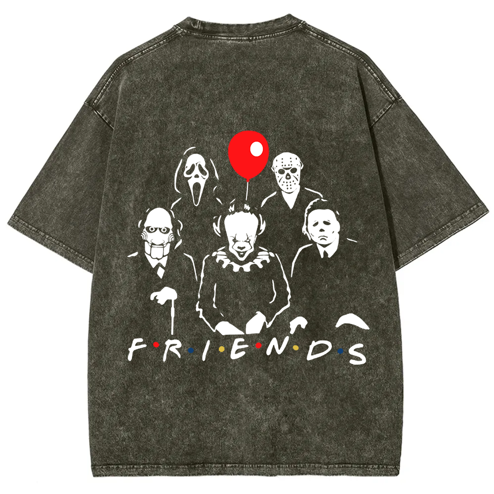 Unisex Vintage Friends Halloween SVG Horror Movie t-Shirt