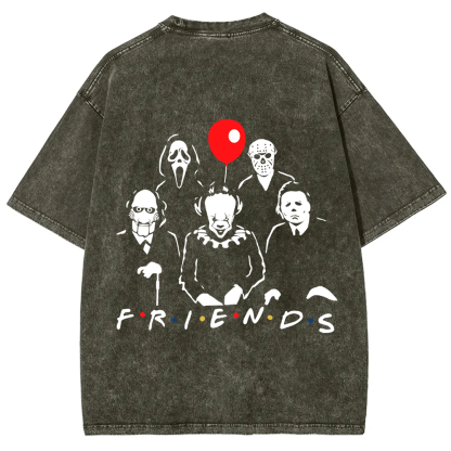 Unisex Vintage Friends Halloween SVG Horror Movie t-Shirt