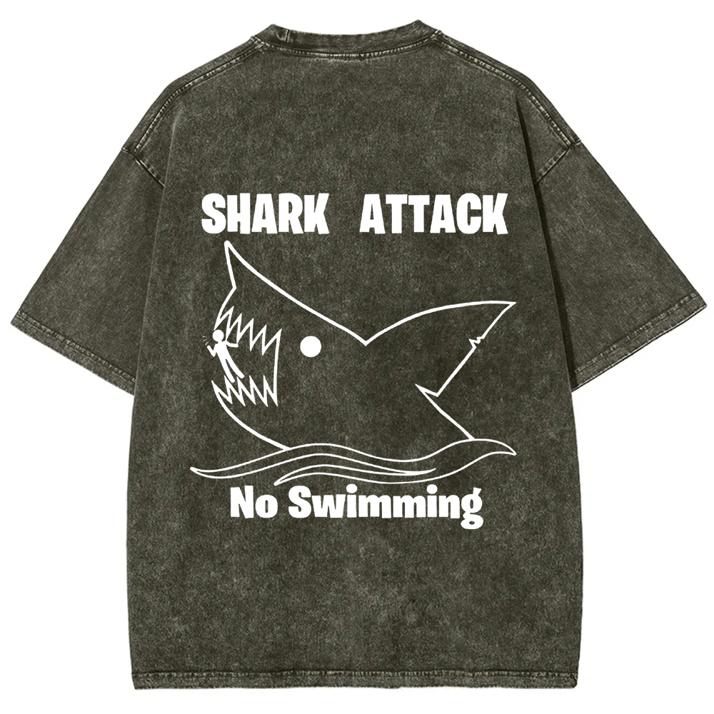 Unisex Vintage Shark Attack funny t-Shirt