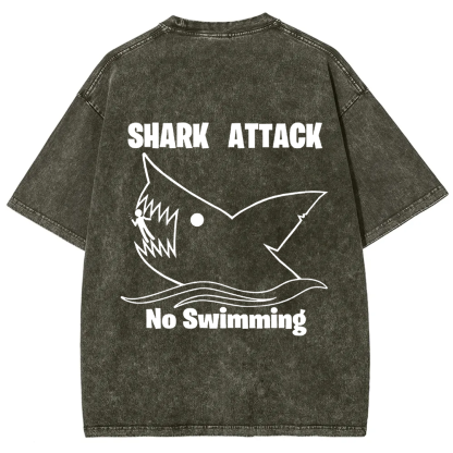 Unisex Vintage Shark Attack funny t-Shirt