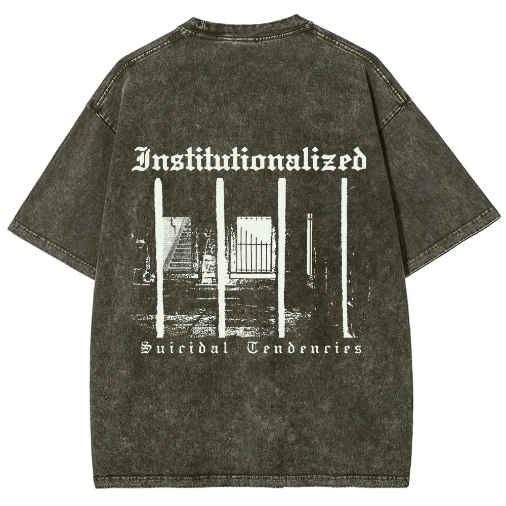 Unisex Vintage  Suicidal Tendencies Band Institutionalized t-Shirt