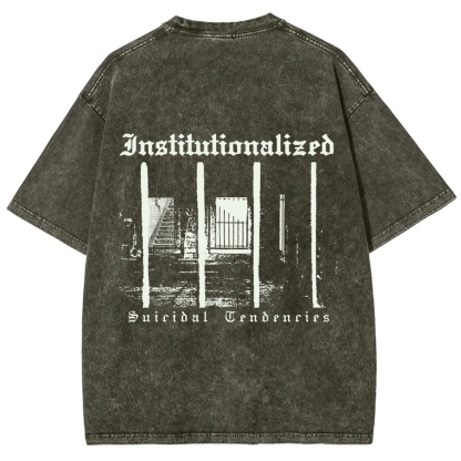 Unisex Vintage  Suicidal Tendencies Band Institutionalized t-Shirt