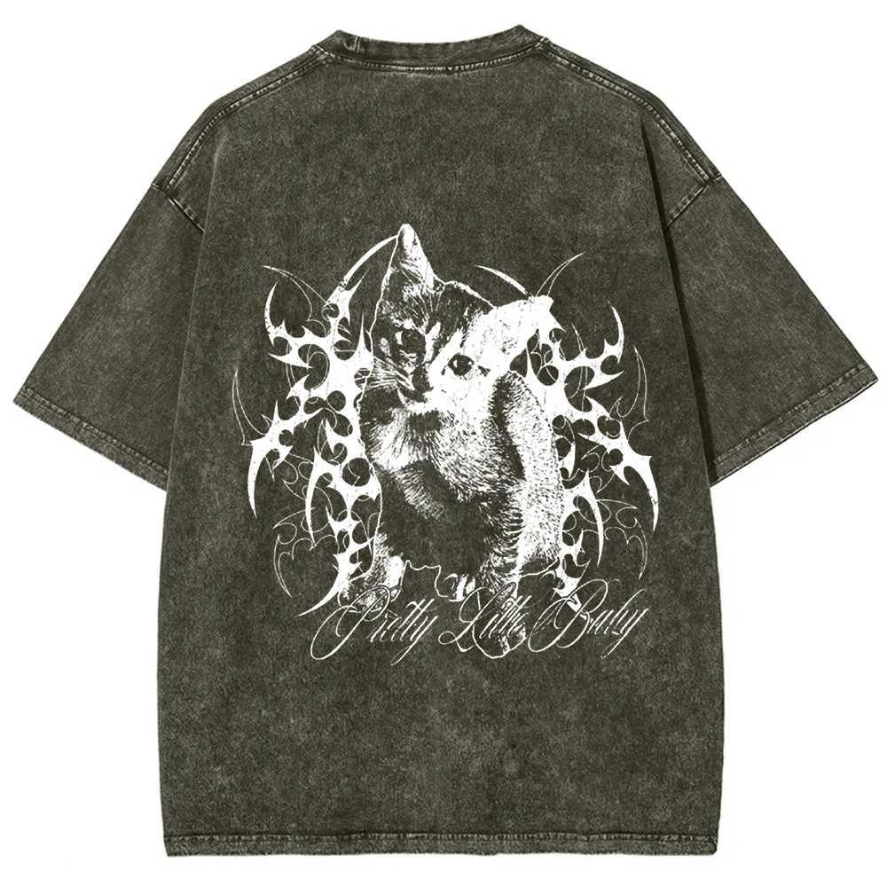 Unisex Vintage Pretty Little Cat t-Shirt