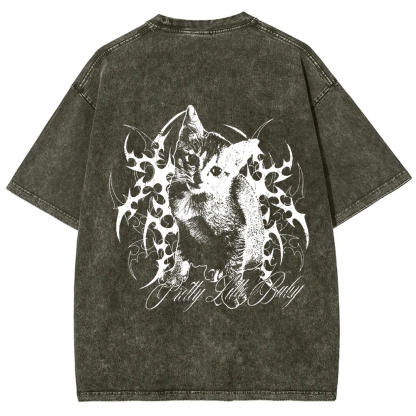 Unisex Vintage Pretty Little Cat t-Shirt