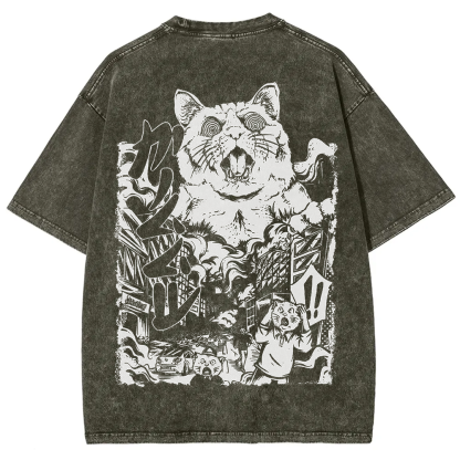 Unisex Vintage Monster Cat t-Shirt