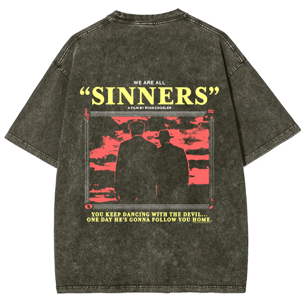 Unisex Vintage Sinners Horror Movie t-Shirt