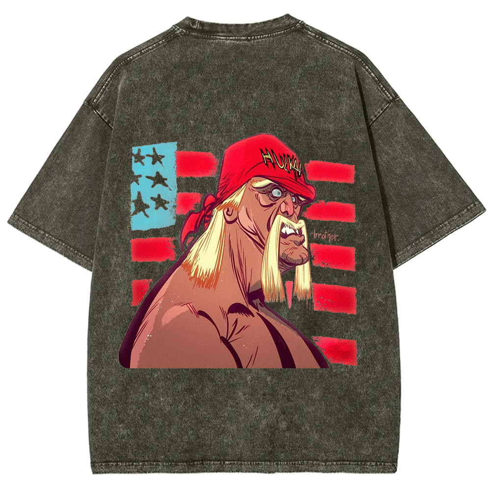 Unisex Vintage  Wrestling WWE Hulk Hogan Real American t-Shirt