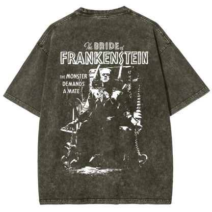 Unisex Vintage Bride of Frankenstein Horror Movie t-Shirt