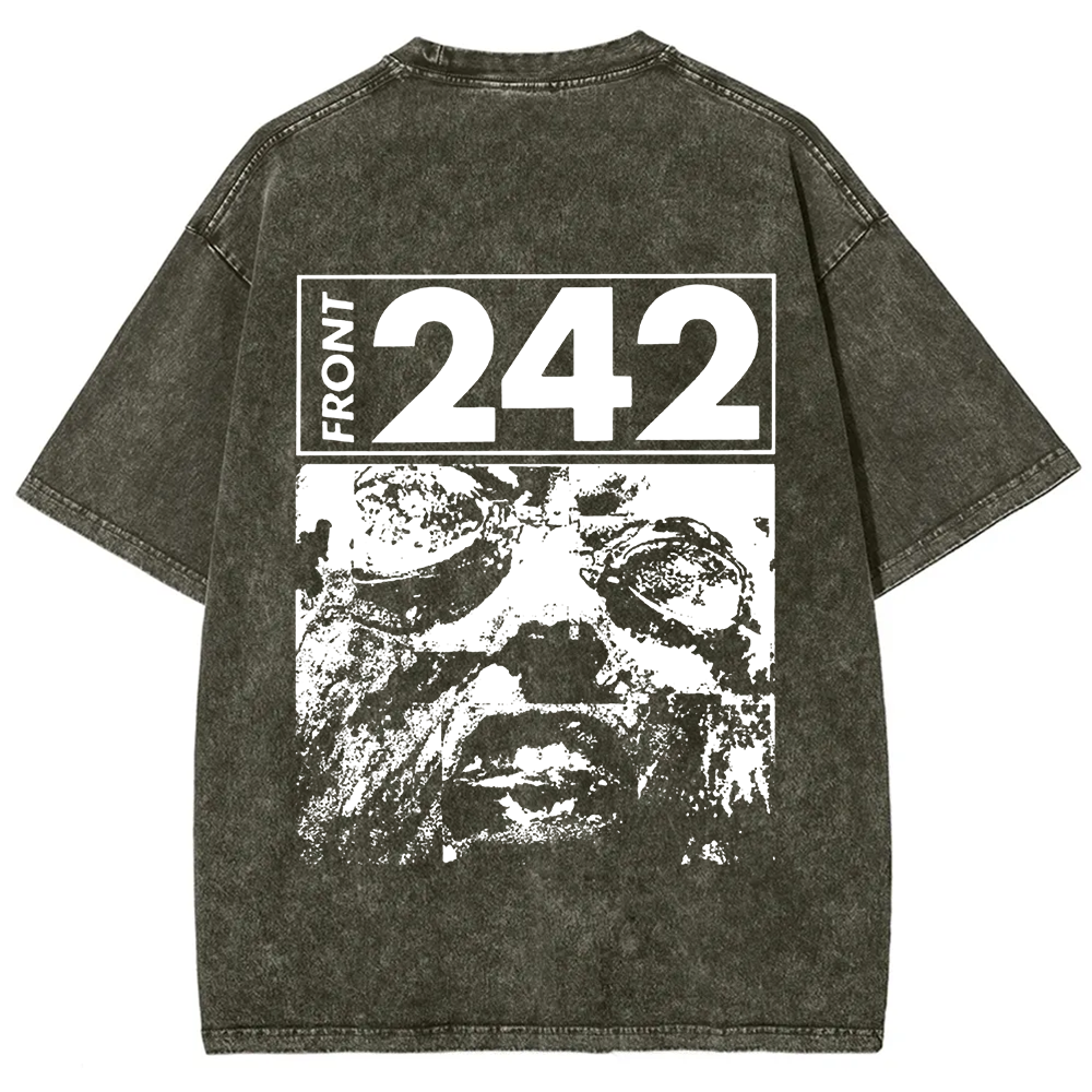 Unisex Vintage  Front 242 Rock Band  t-Shirt
