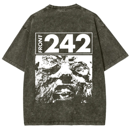 Unisex Vintage  Front 242 Rock Band  t-Shirt