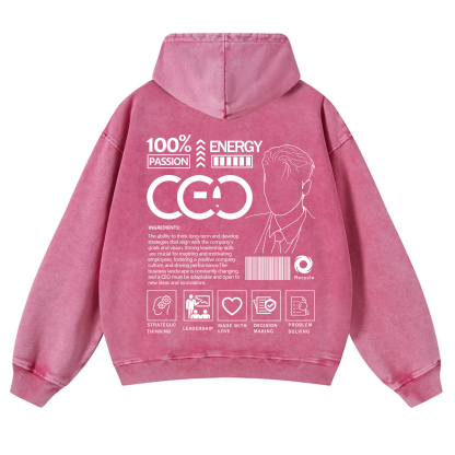 CEO  Unisex Fit Vintage Washed Hoodie