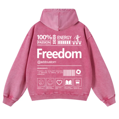 Freedom Addcustom  Vintage Washed Hoodie