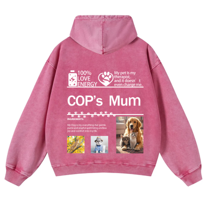 Pet Photo Creative Customized Unisex Washed Hoodie