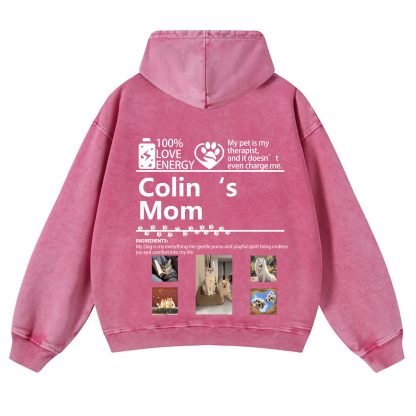 Pets Photos Creative Customized Unisex Washed Hoodie