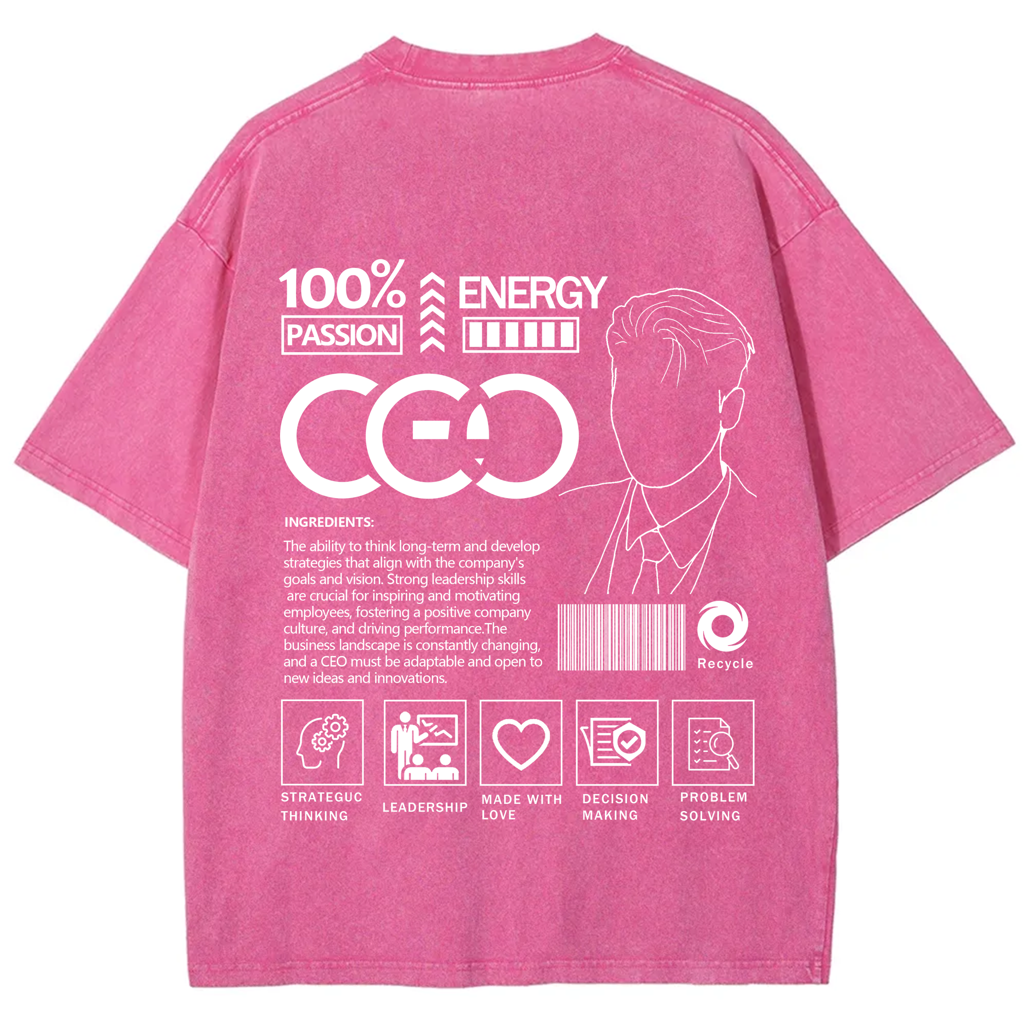 CEO Unisex Fit Washed T-Shirt