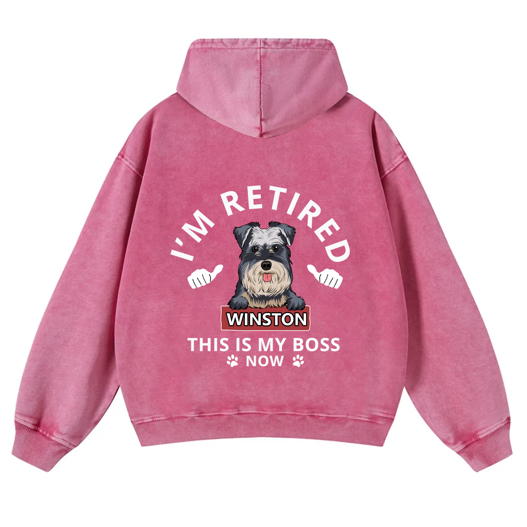 This Is My Boss - Personalized Custom Unisex Washed Hoodie