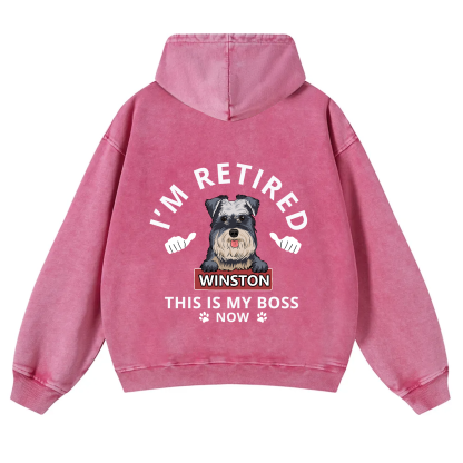 This Is My Boss - Personalized Custom Unisex Washed Hoodie