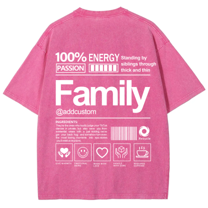 Family Addcustom Washed T-Shirt