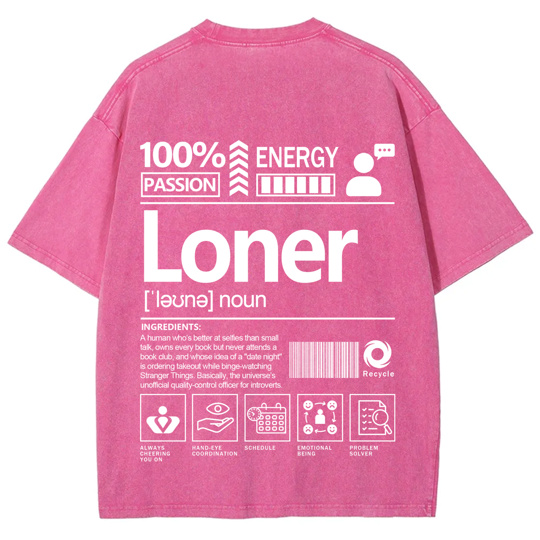 Loner Unisex Fit Washed T-Shirt