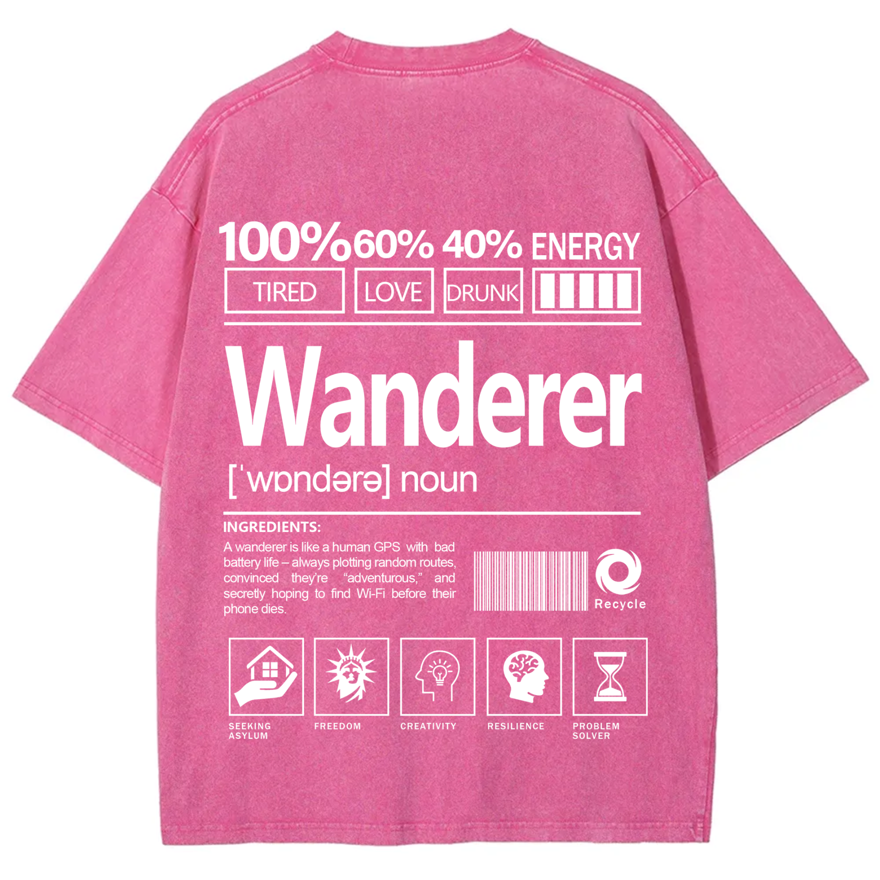 Wanderer  Unisex Fit Washed T-Shirt