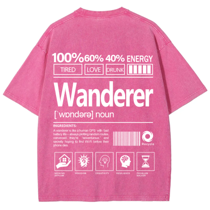 Wanderer  Unisex Fit Washed T-Shirt