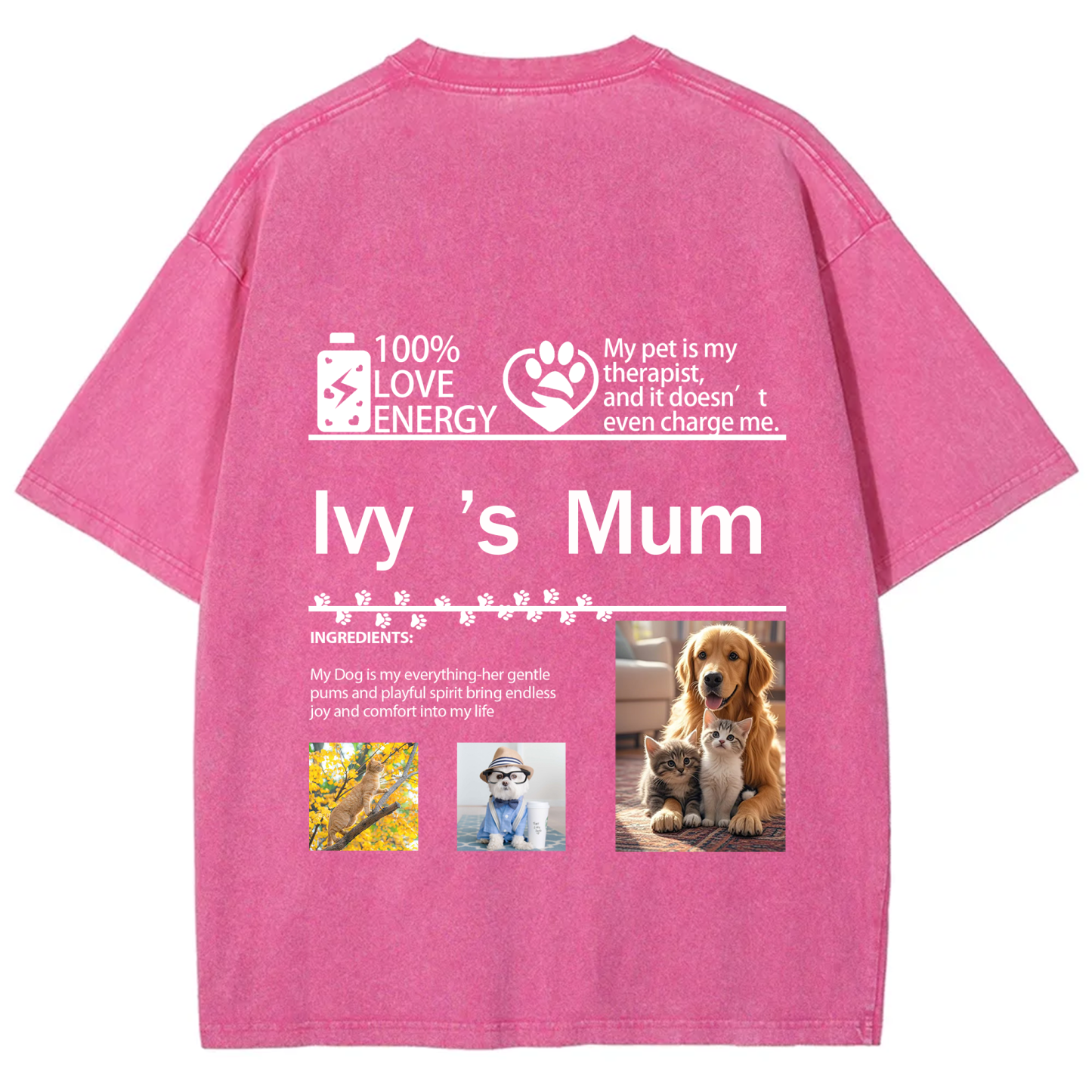 Pet Photo Creative Customized Unisex T-shirt