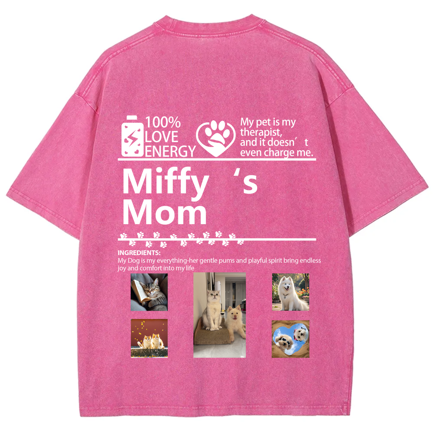Pets Photos Creative Customized Unisex T-shirt