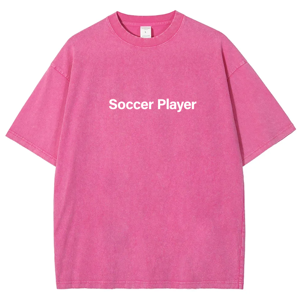 Soccer Player Unisex Fit Washed T-Shirt