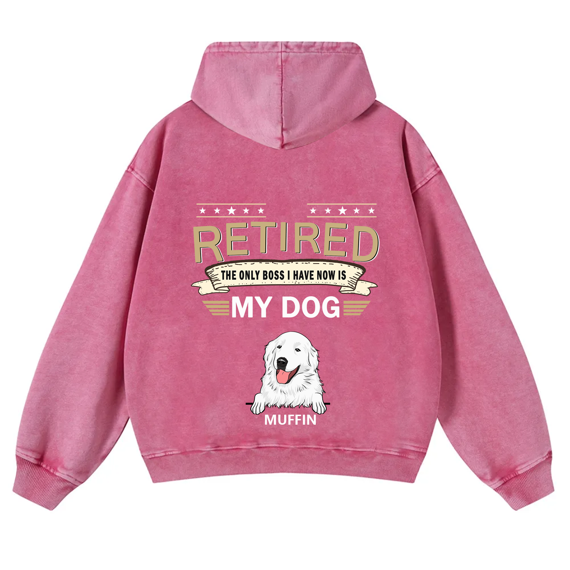 The Only Boss I Have - Personalized Custom Unisex Washed Hoodie